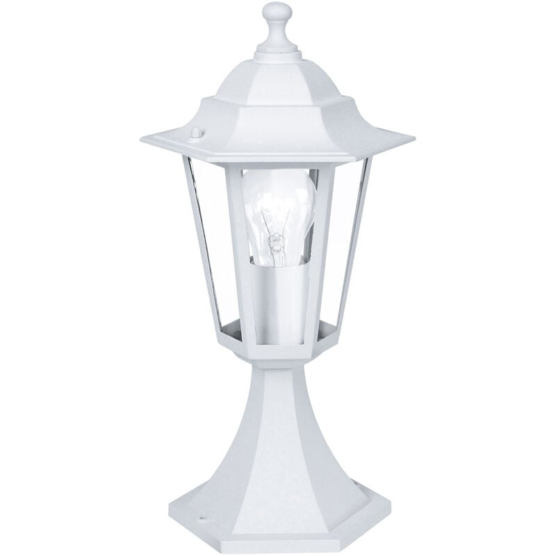 foto del prodotto piantana esterno classico laterna 5 alluminio bianco 1 luce e27