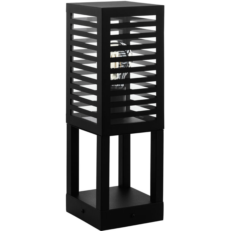 foto del prodotto piantana esterno contemporaneo alamonte 3 alluminio nero e27