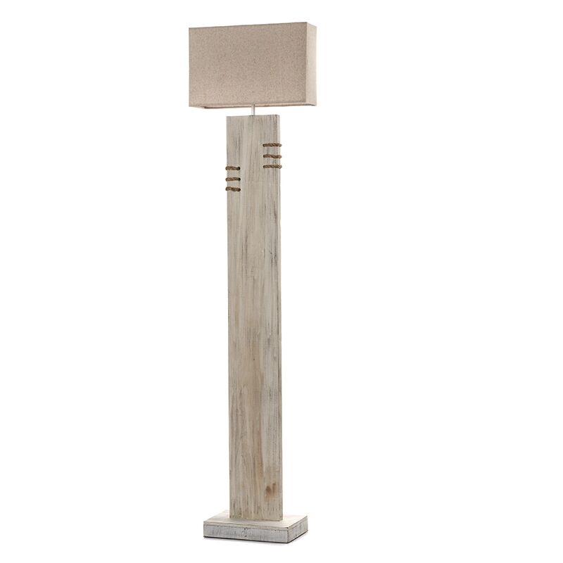 foto del prodotto piantana gea legno e corda, e27