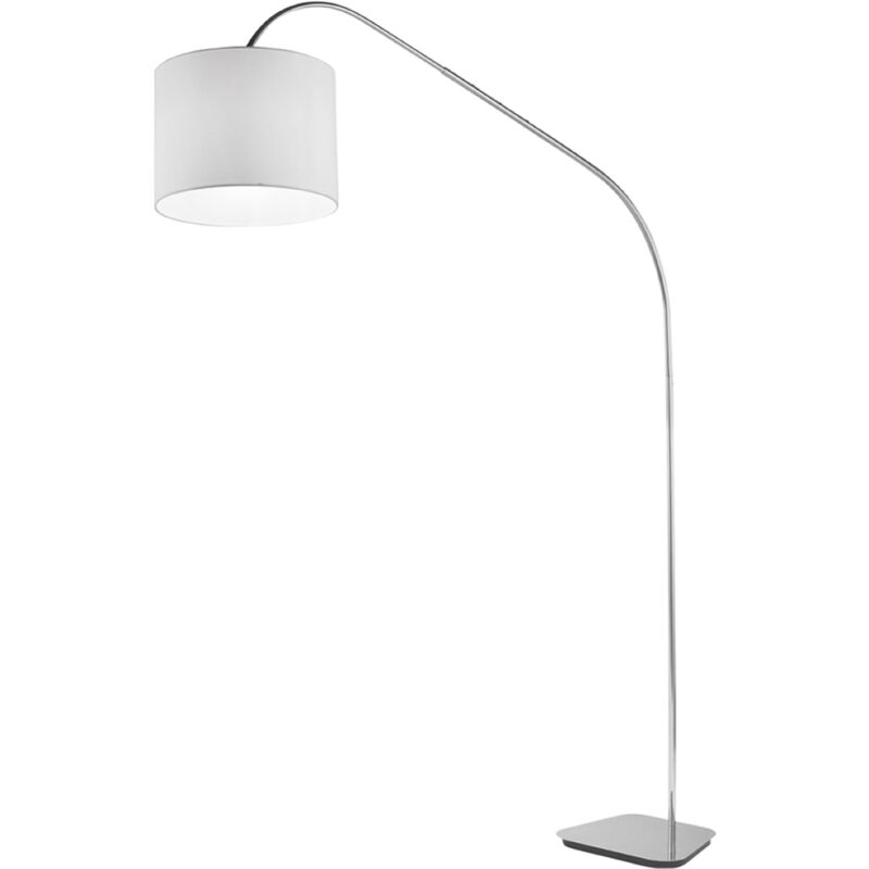 foto del prodotto piantana glam 150x212 cm struttura in metallo e paralume in tessuto bianco