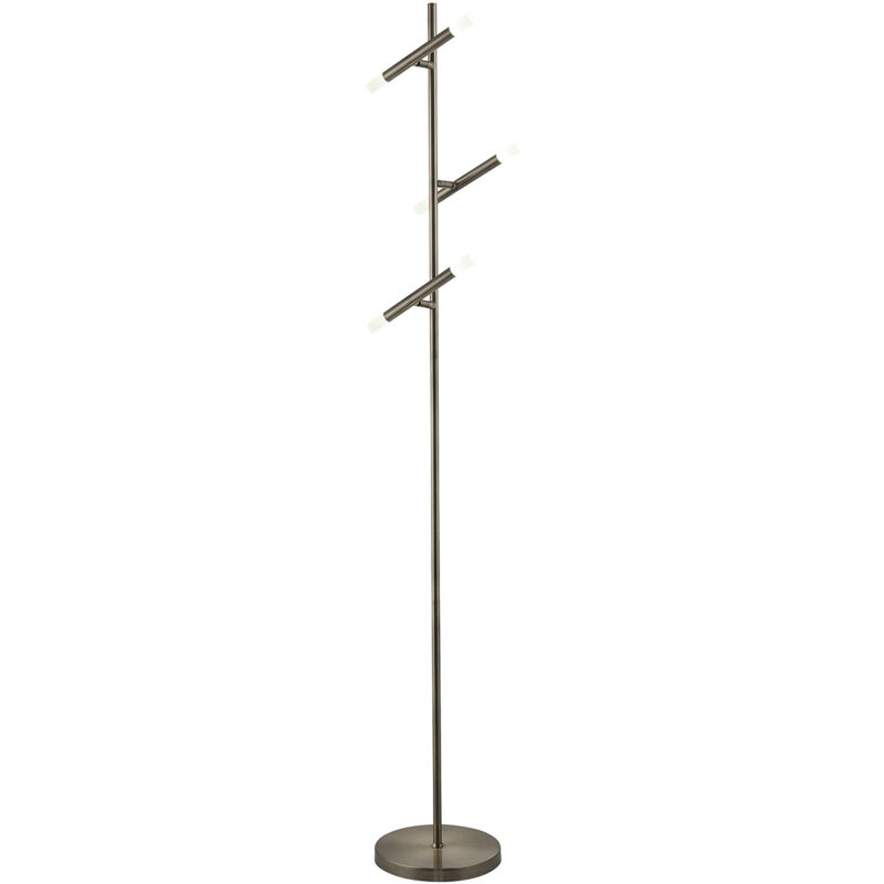 foto del prodotto piantana industrial nordico tubi acciaio cromo policarbonato led 14,02w 2700k