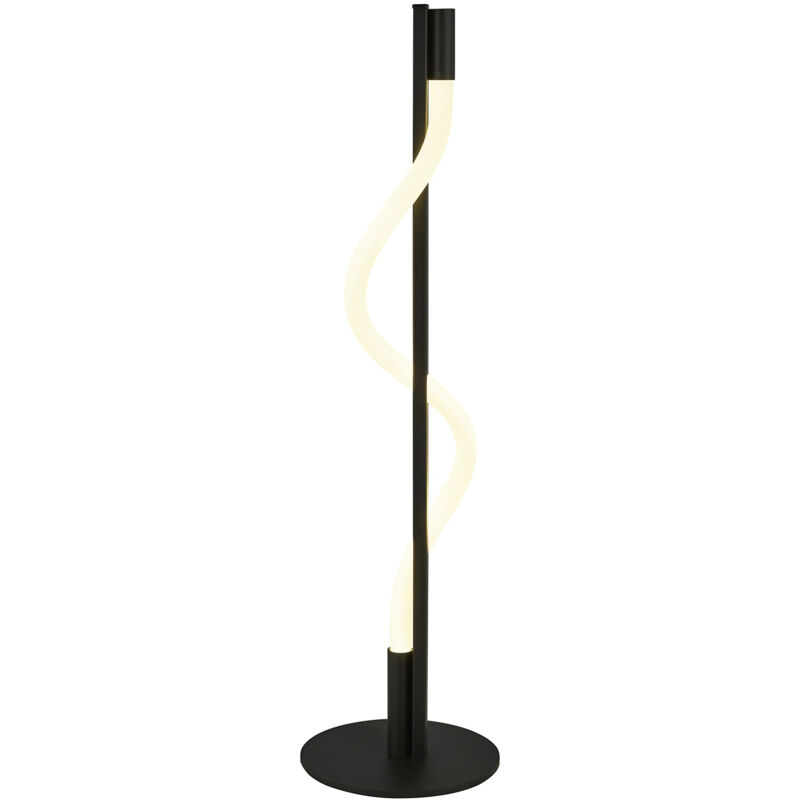 foto del prodotto piantana industrial serpente acciaio bianco policarbonato nero led 20w 2700k