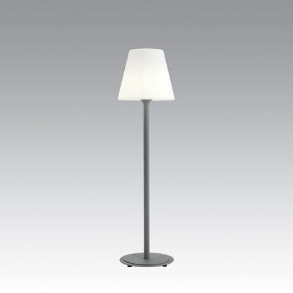 foto del prodotto piantana lampada classica piccola colore alluminio per esterno linea lounge livos