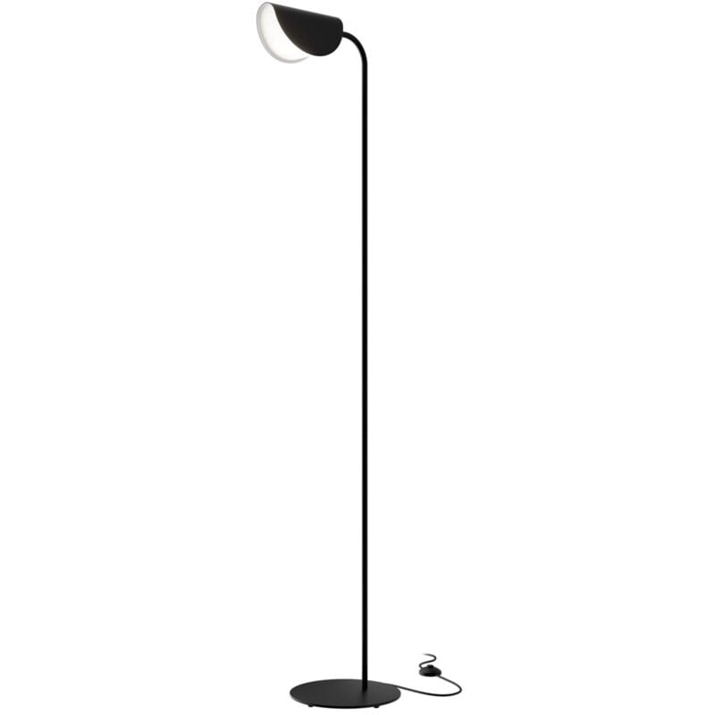 foto del prodotto piantana lampada da terra moderno mollis metallo nero acrilico 1 luce g9 7w