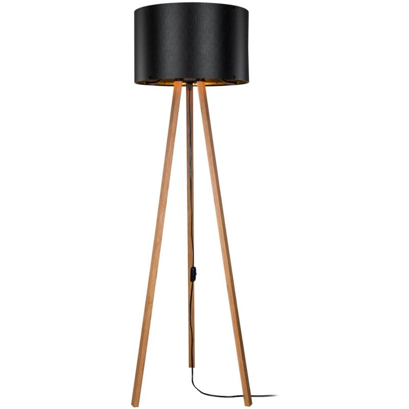 foto del prodotto piantana lampada lampada treppiede altezza 136 cm e27 bamb nero 030007273