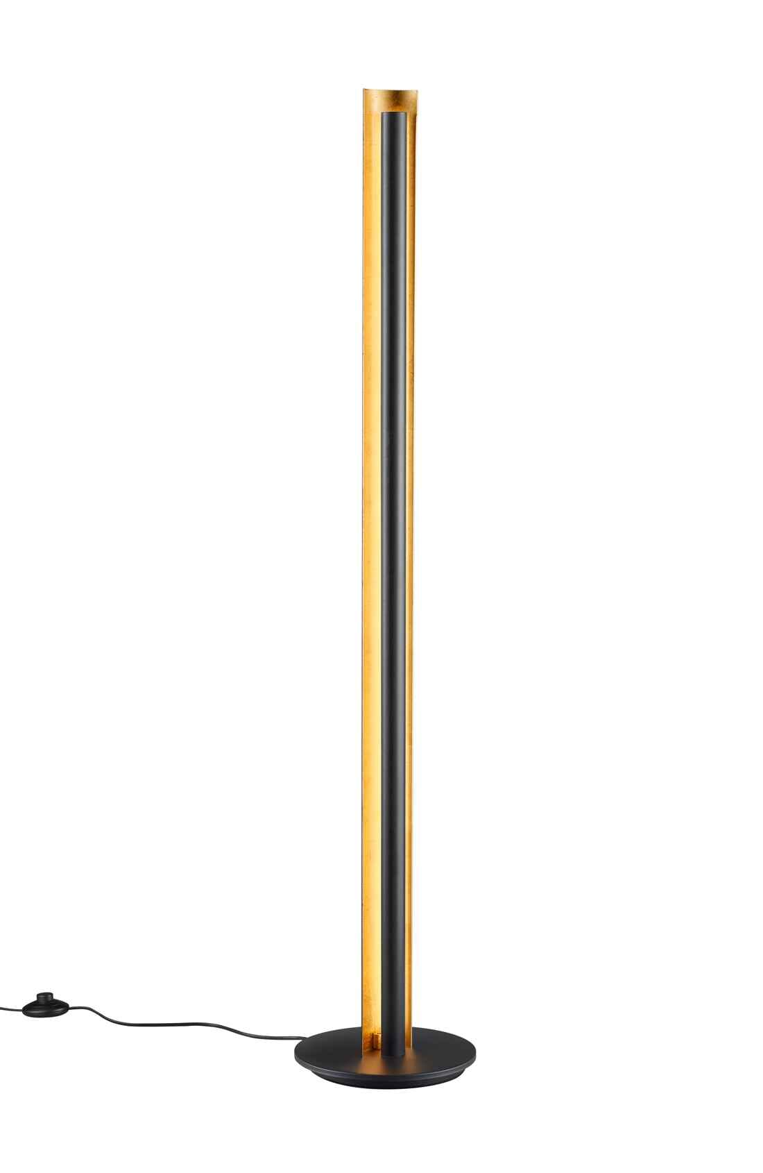 foto del prodotto piantana led a colonna, metallo, nero e oro, h 142 cm, texel