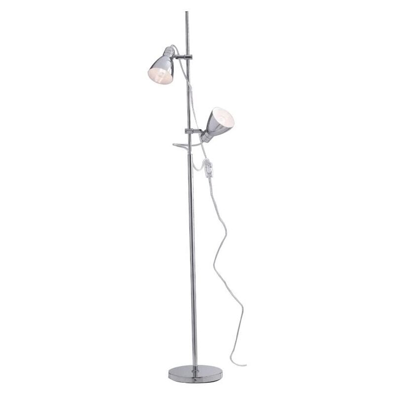 foto del prodotto piantana lemonde metallo cromato con paralumi orientabili, 40w