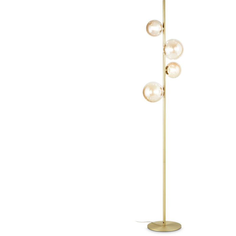 foto del prodotto piantana moderna perlage metallo ottone 4 luci g9 15w 3000k