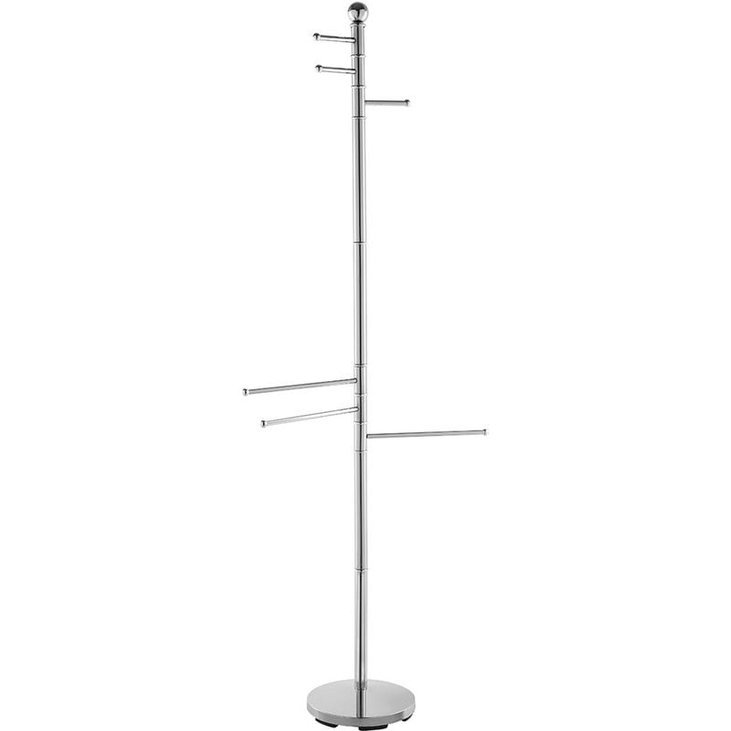 foto del prodotto piantana per accappatoio alta 177 cm con 6 bracci in acciaio cromato