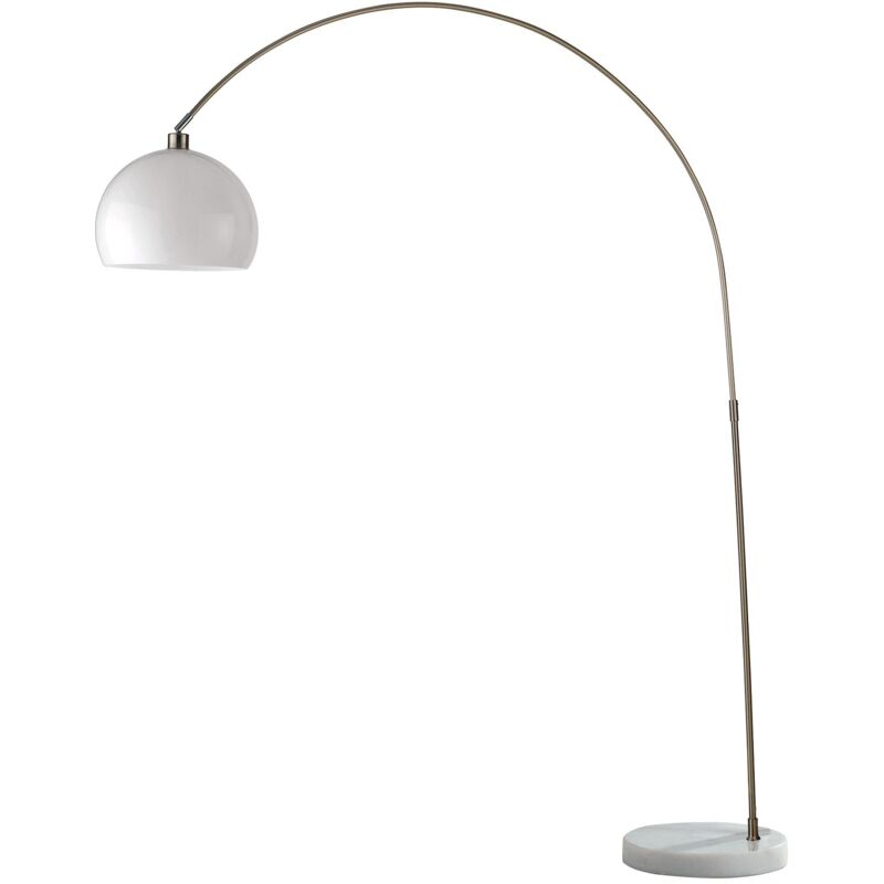 foto del prodotto piantana plaza con base in marmo e diffusore bianco 200 cm. 