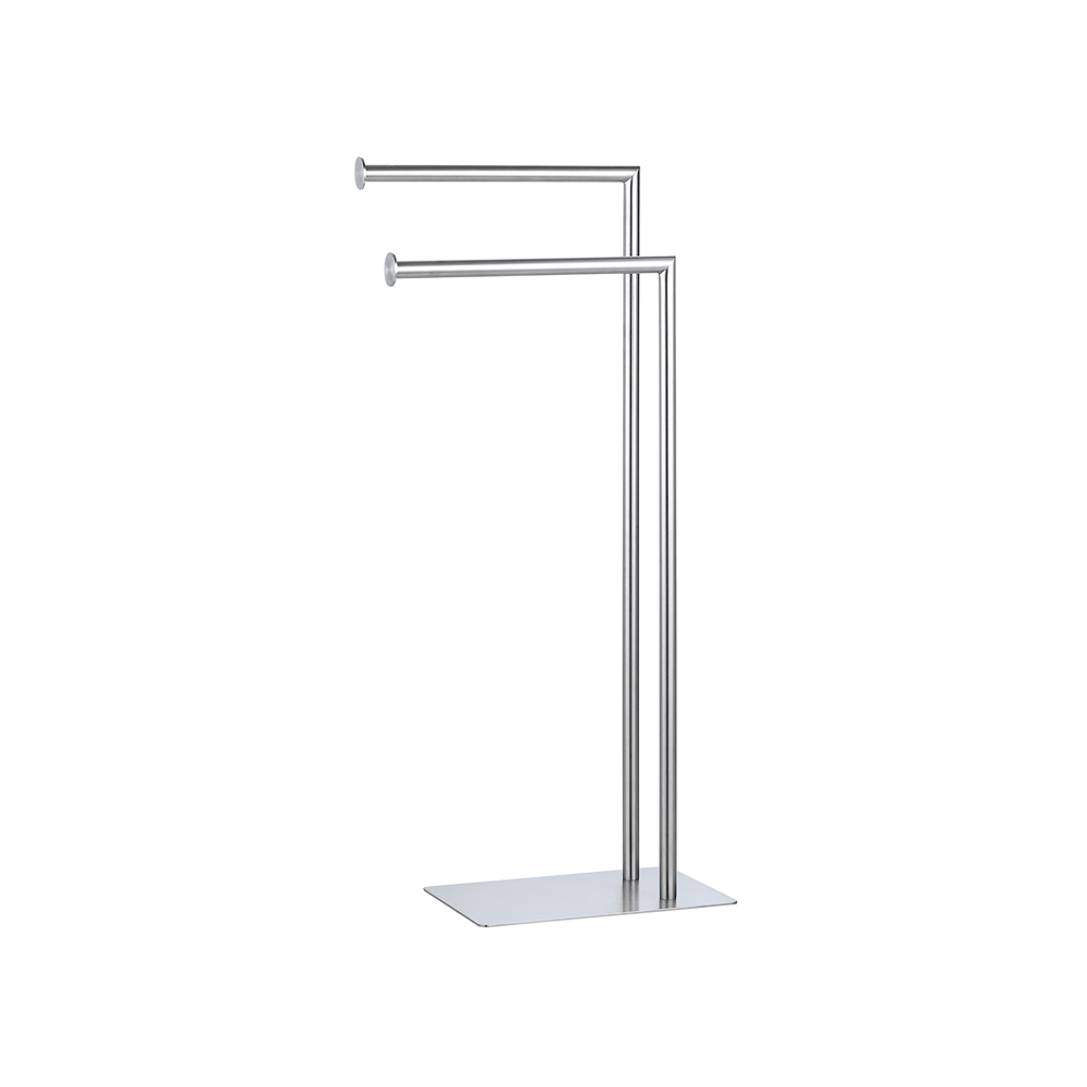 foto del prodotto piantana porta asciugamani bagno 2 bracci satinati p.20xl.30xh.80,5cm feridras