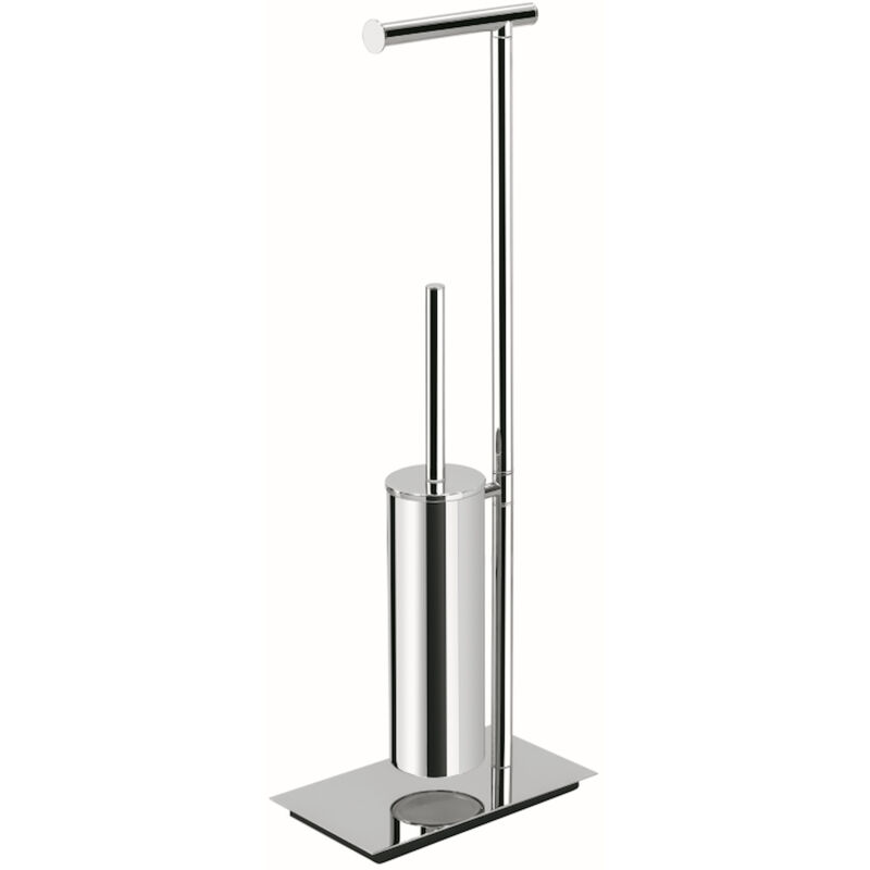 foto del prodotto piantana porta rotolo e porta scopino sospeso square codice prod b99070cr colombo design