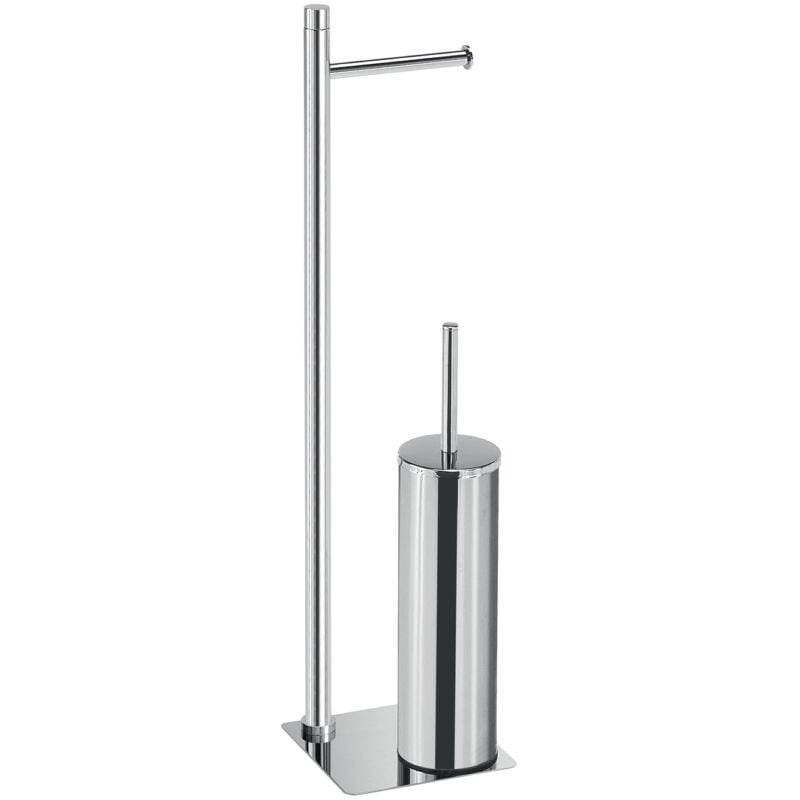 foto del prodotto piantana portarotolo e scopino wc gedy trilly in acciaio inox cromato