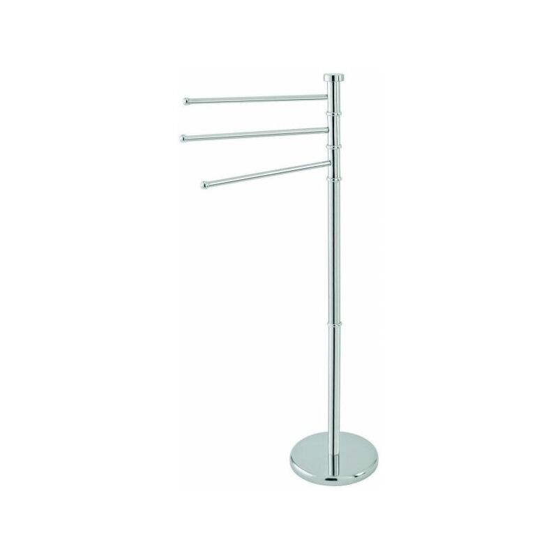foto del prodotto piantana portasciugamani 3 bracci altezza 93 cm acciaio cromato salviette