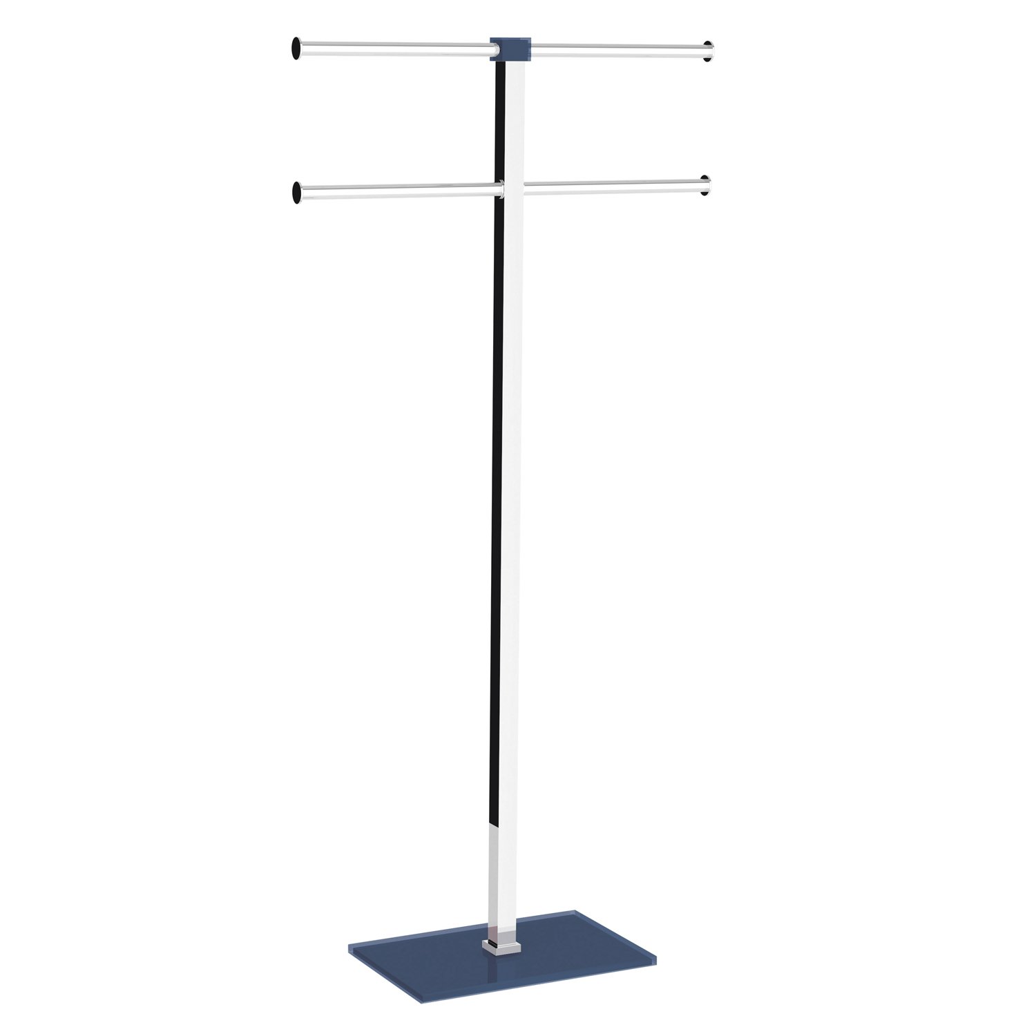 foto del prodotto piantana portasciugamani acciaio inox e resine termoplastiche serie rainbow gedy ra31 blu petrolio