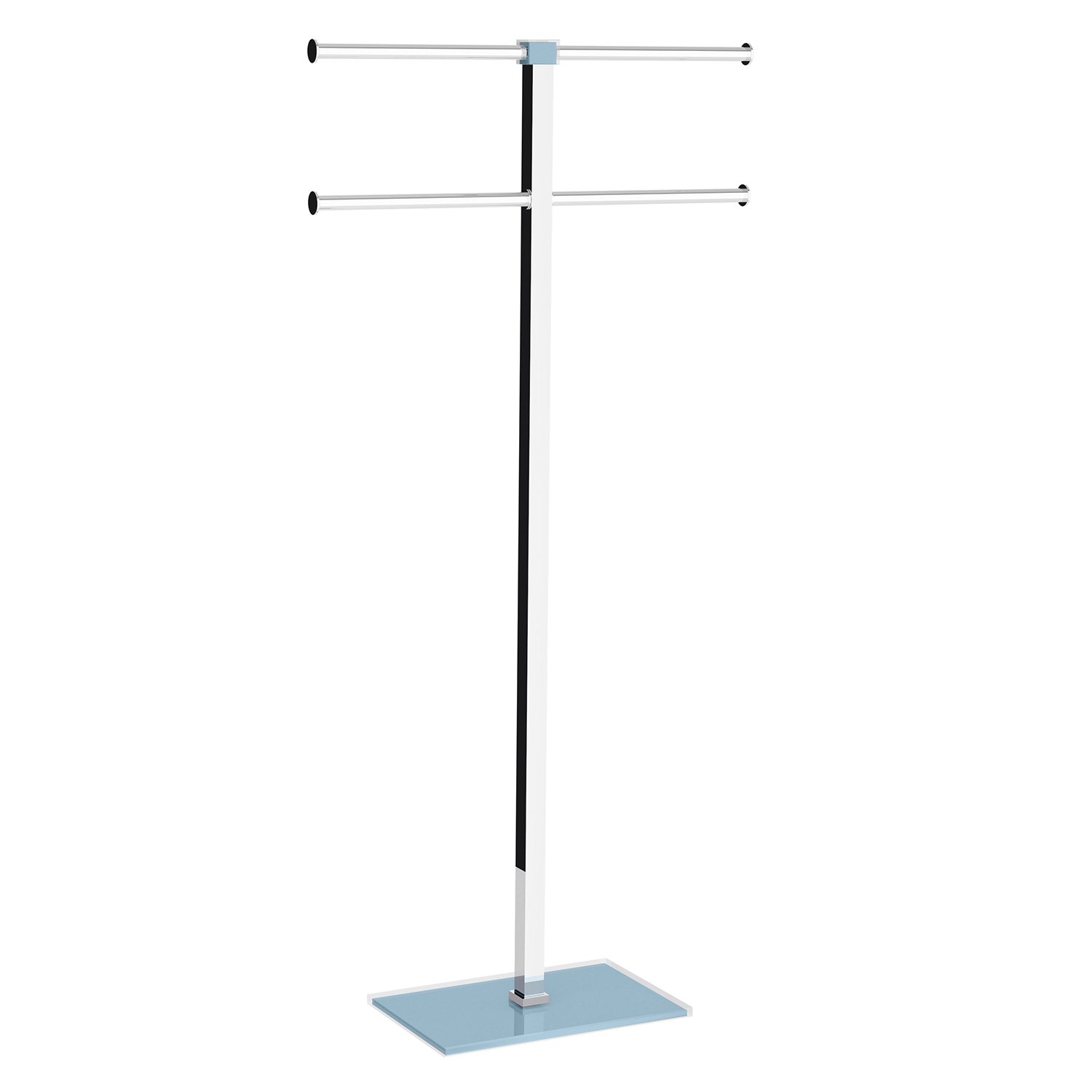 foto del prodotto piantana portasciugamani acciaio inox e resine termoplastiche serie rainbow gedy ra31 celeste