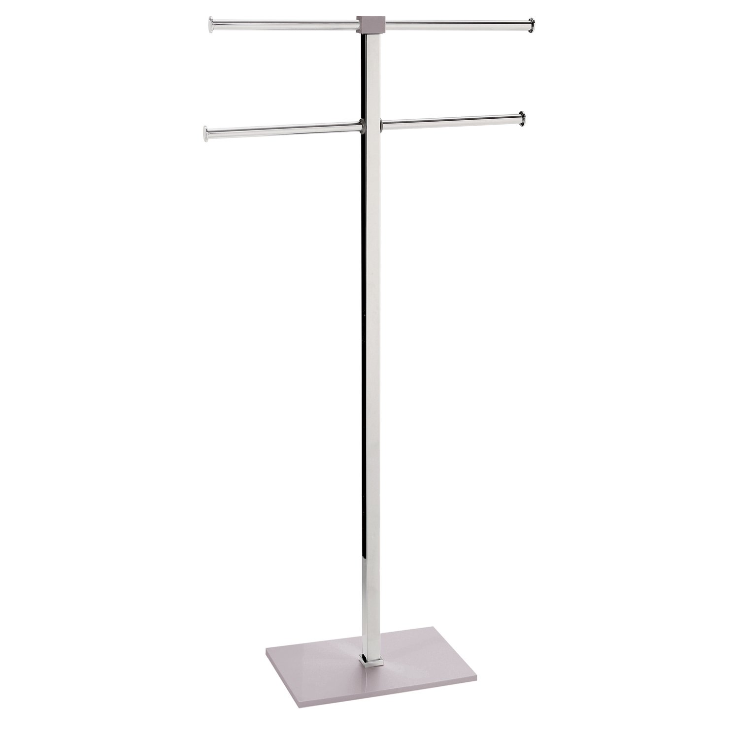 foto del prodotto piantana portasciugamani acciaio inox e resine termoplastiche serie rainbow gedy ra31 tortora chiaro