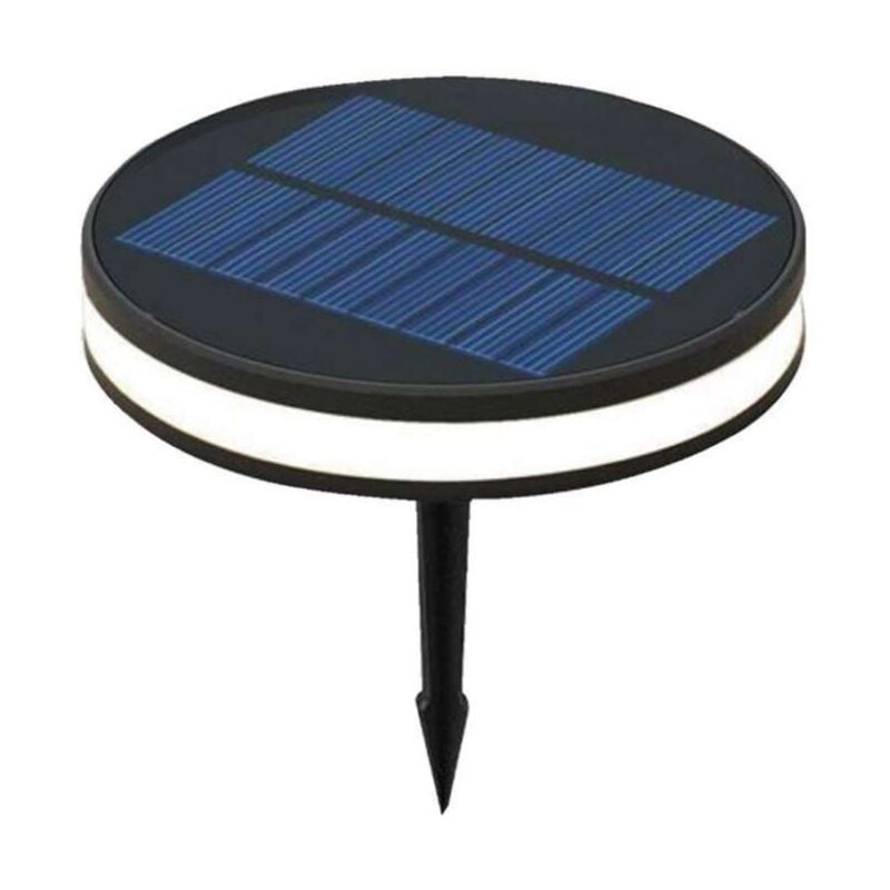 foto del prodotto piantana solare led da giardino 2w con picchetto colore nero e nero 3000k ip44 v tac