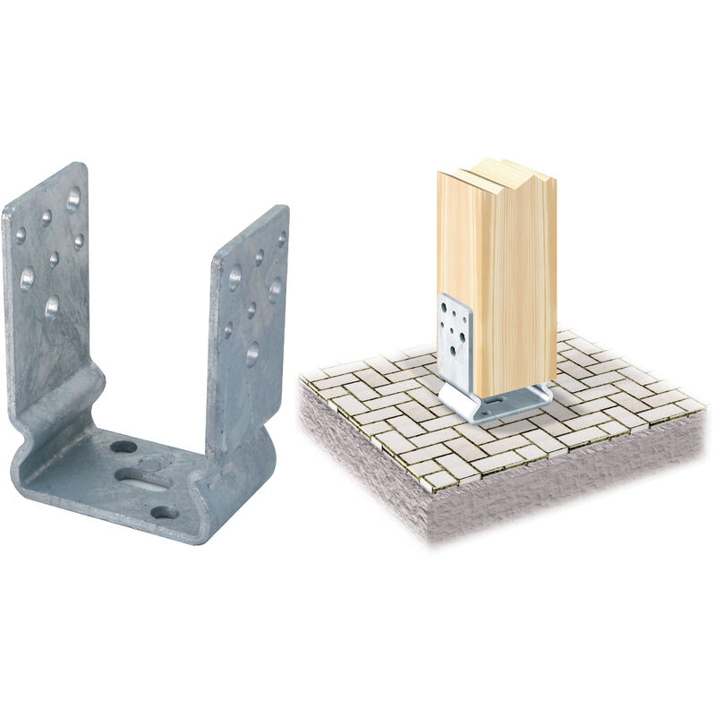 foto del prodotto piastra 791 supporto ancor u zinc fuoco 60x101 mm
