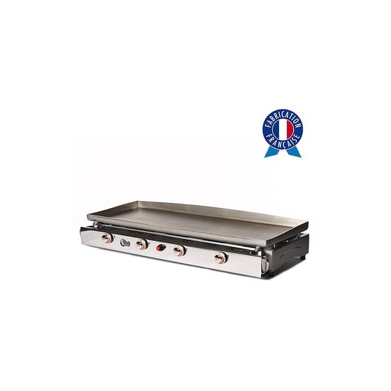 foto del prodotto piastra a gas lagoa 4 fuochi piastra e mobile in acciaio inox lg24f