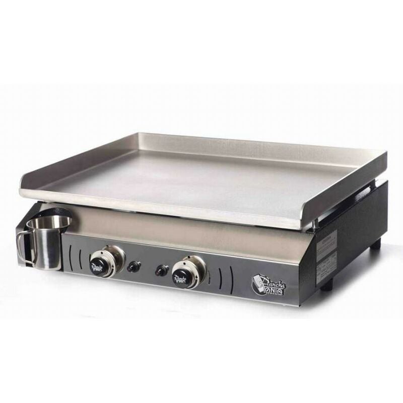 foto del prodotto piastra a gas nevada 2 bruciatori piastra in acciaio inox e scatola epoxy nv1
