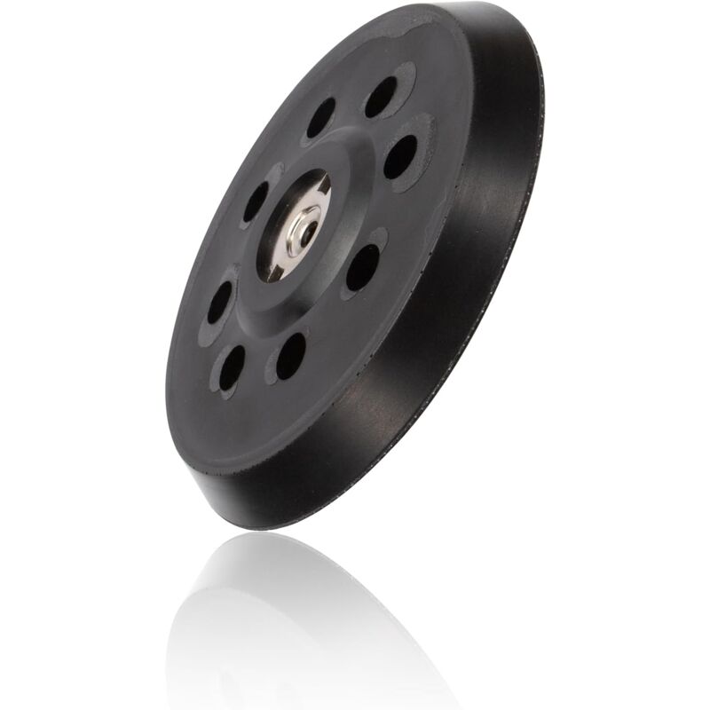 foto del prodotto piastra abrasiva forata applicabile piastra in velcro 125mm per metabo sxe 325 intec 425 turbotec 631220000