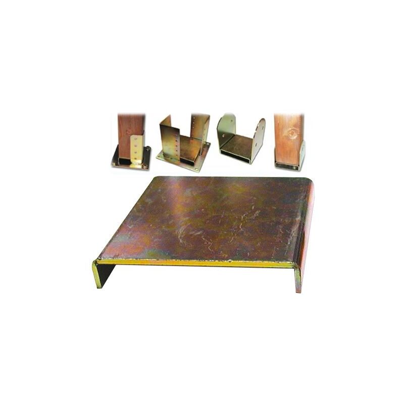 foto del prodotto piastra alza pilastro gazebo 855 zincata gialla s.mm 3,0 mm 99x 99