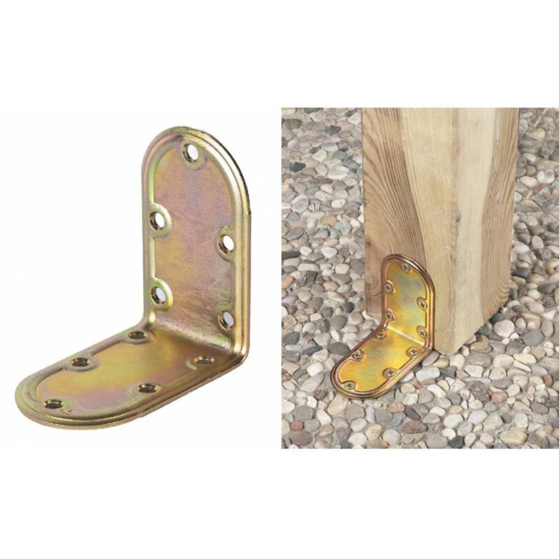 foto del prodotto piastra angolare acciaio tropicalizzato art. 971 mm. 80x 80. prezzo per 1 pezzo.