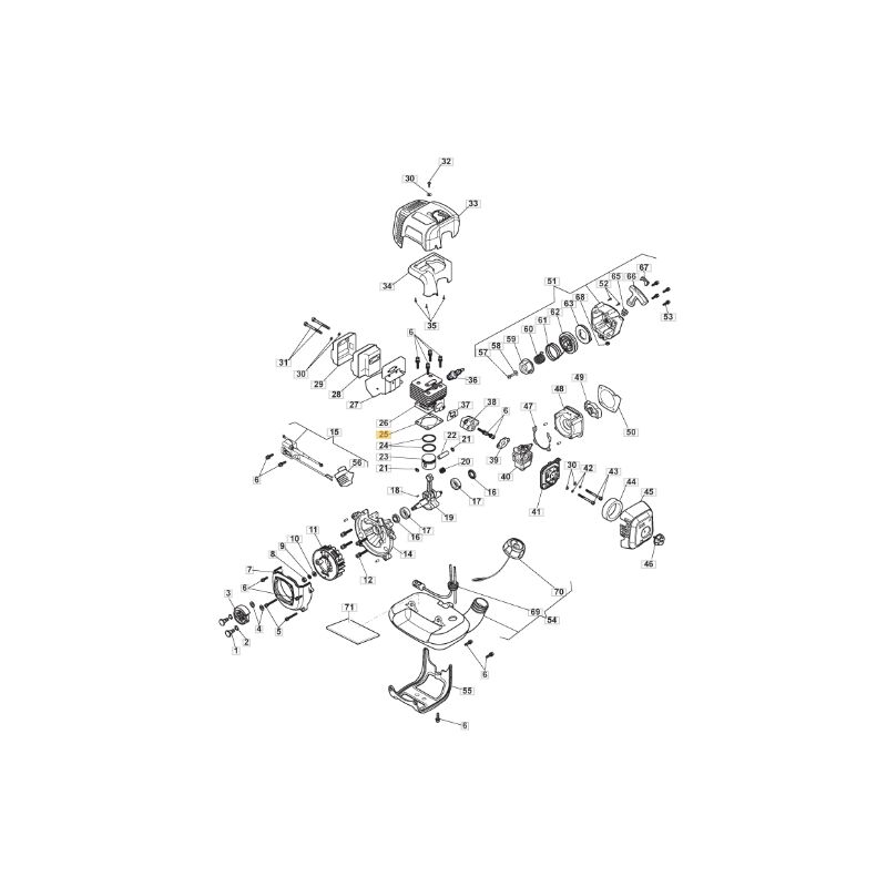 foto del prodotto piastra cilindro decespugliatore modelli abr26j originale stiga 118803165 0