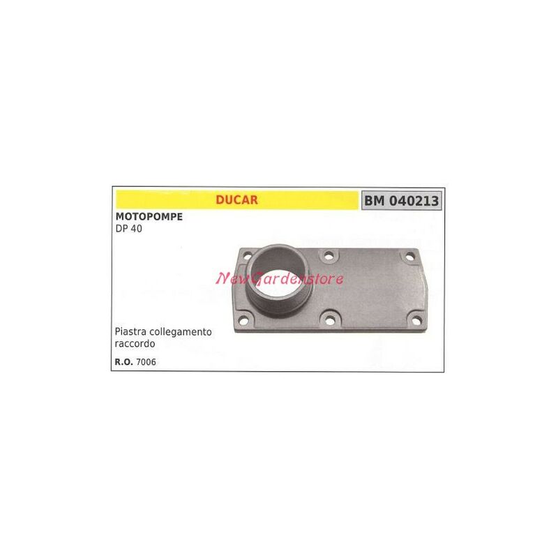 foto del prodotto piastra collegamento raccordo ducar motopompa dp 40 040213