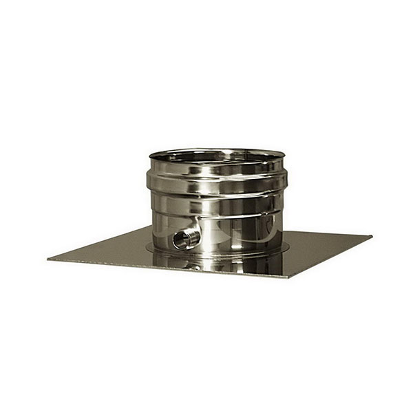 foto del prodotto piastra con drenaggio chiusa canna fumaria dn 200 tubo acciaio inox 316