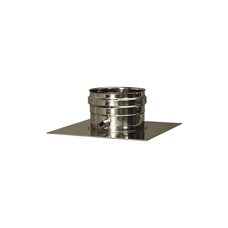foto del prodotto piastra con drenaggio chiusa canna fumaria dn 250 tubo acciaio inox 316