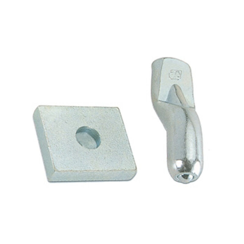 foto del prodotto piastra con perno per cardine mm. 20 zincata. prezzo per 1 pezzo.