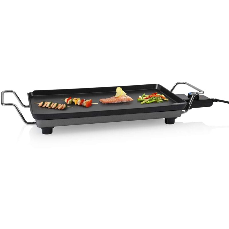 foto del prodotto piastra da tavolo chef pro teppanyaki, 2000 watt, piastra in alluminio per 4 persone, 46 x 26 cm, colore nero princess