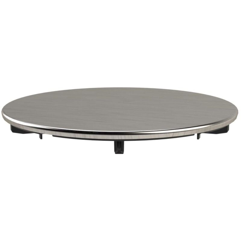 foto del prodotto piastra decorativa per piletta 114 mm colore acciaio spazzolato l.b. plast bao p3 acciaio spazzolato