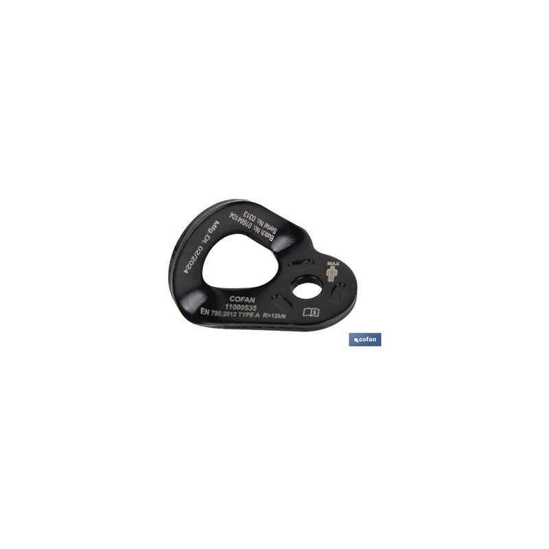 foto del prodotto piastra di ancoraggio conforme alla norma en 795 2012 tipo a in acciaio resistenza 23 kn e fissaggio 10,5 mm