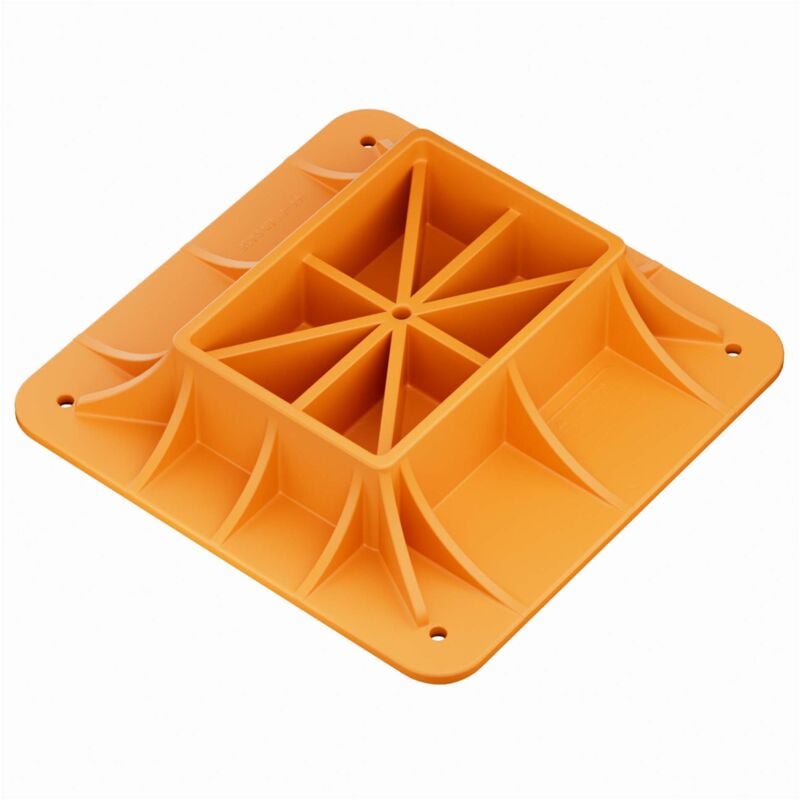 foto del prodotto piastra di appoggio per binda, base antisprofondamento per martinetto hi lift 29,2 x 29,2 cm, base per farm jack in plastica, piastra base