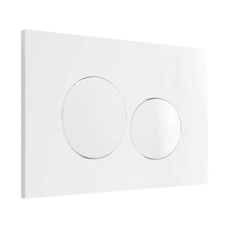 foto del prodotto piastra di comando per wc con doppio pulsante bianco opulus
