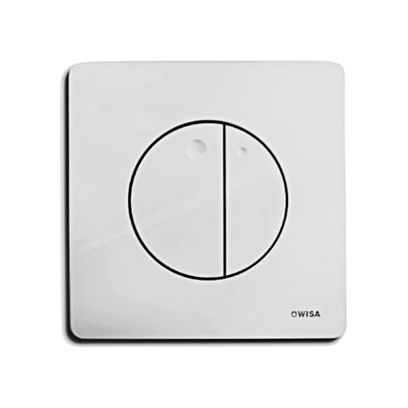 foto del prodotto piastra di controllo a doppio volume wisa quadro gaia, abs cromato opaco.