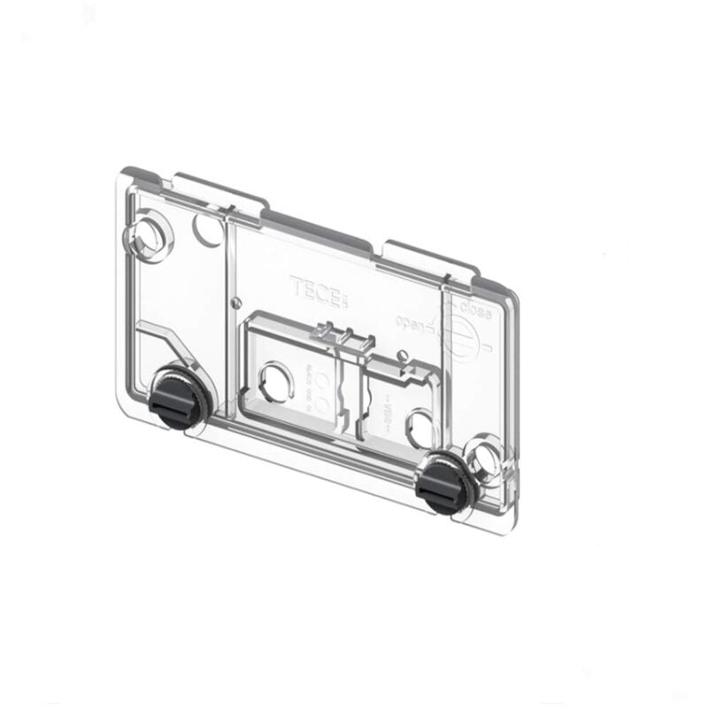 foto del prodotto piastra di copertura trasparente con chiusure per il telaio di supporto tece