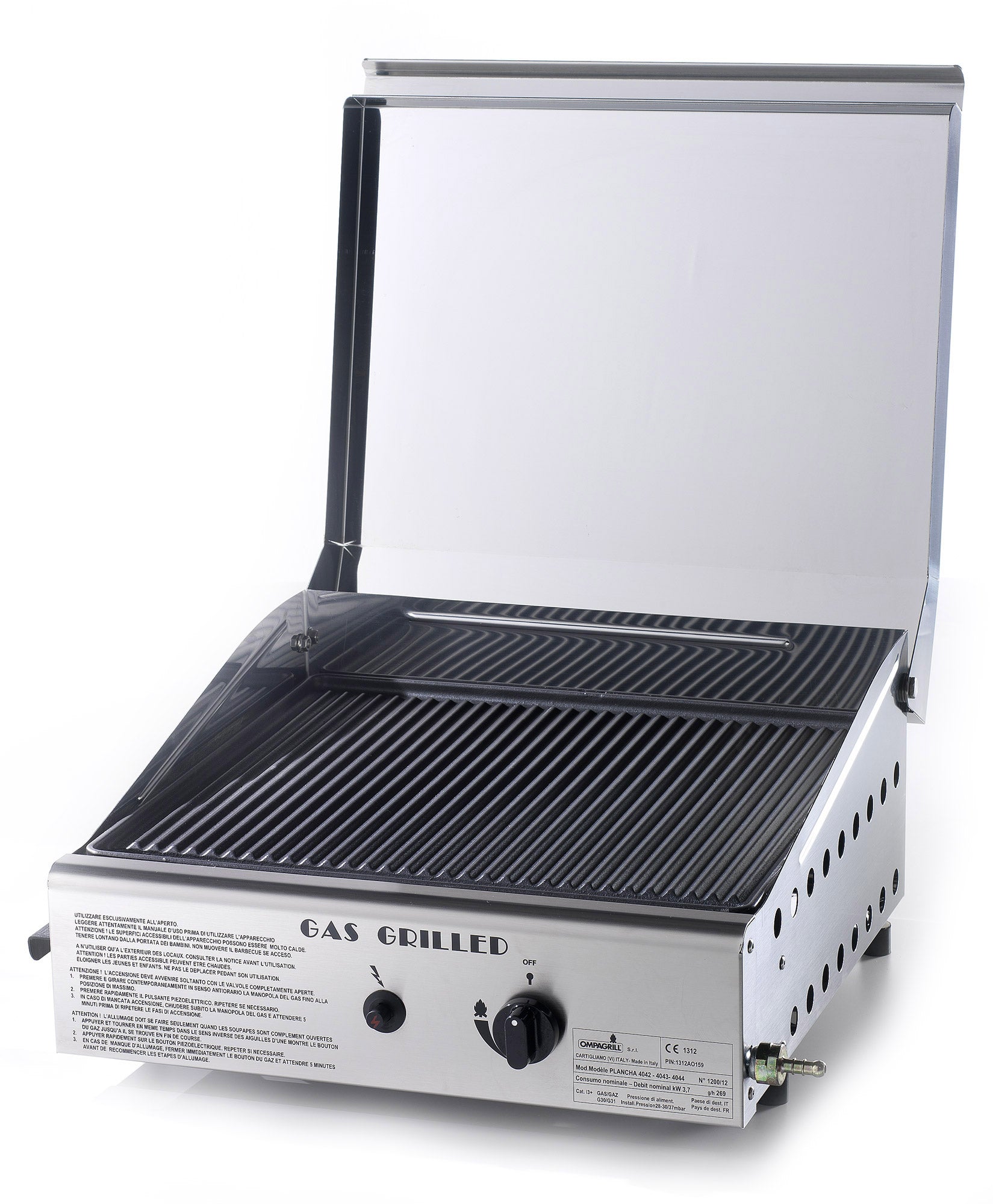 foto del prodotto piastra di cottura in ghisa a gas gpl ompagrill plancha single 4043 cover