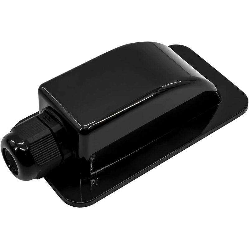 foto del prodotto piastra di ingresso per cavo solare singolo in abs da 3 mm a 12 mm per tetto impermeabile per camper, barche, yacht, tetti nero 