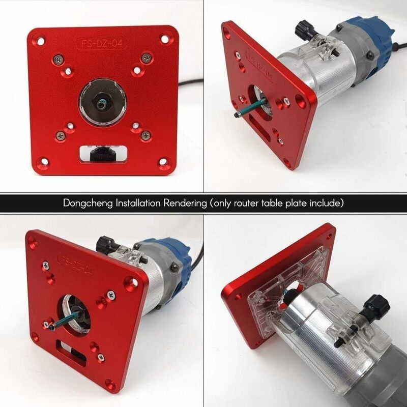 foto del prodotto piastra di inserimento della linguetta del router rt0700c, pannello ribaltabile per vite con anello di taglio in alluminio da 120 120 8 mm per la