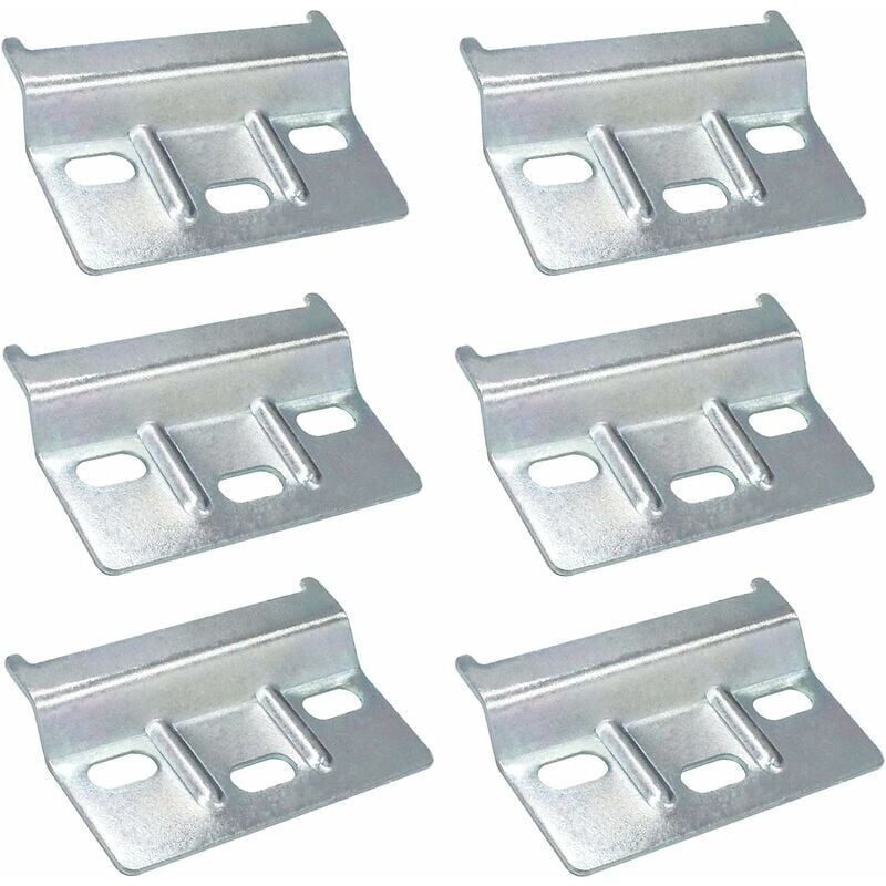 foto del prodotto piastra di montaggio per asta appendiabiti, supporto per armadi e mobili, 6 pezzi, asta appendiabiti per mobili, 64 mm, per mobili da cucina,