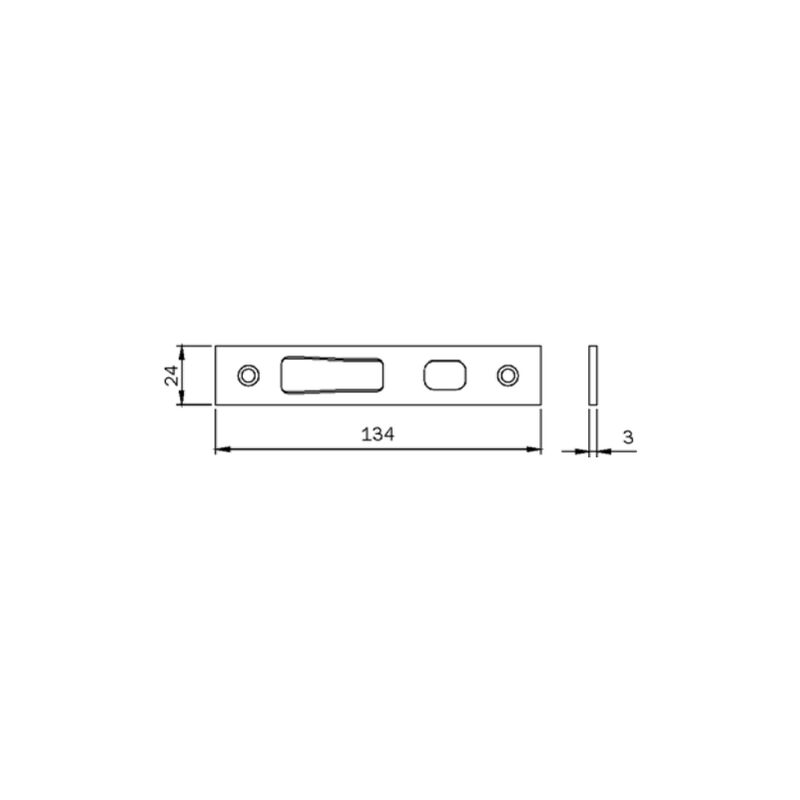 foto del prodotto piastra di riscontro alta bassa multiblindo iseo per maniglie a gancio acciaio inox 24x3x134 mm 038095