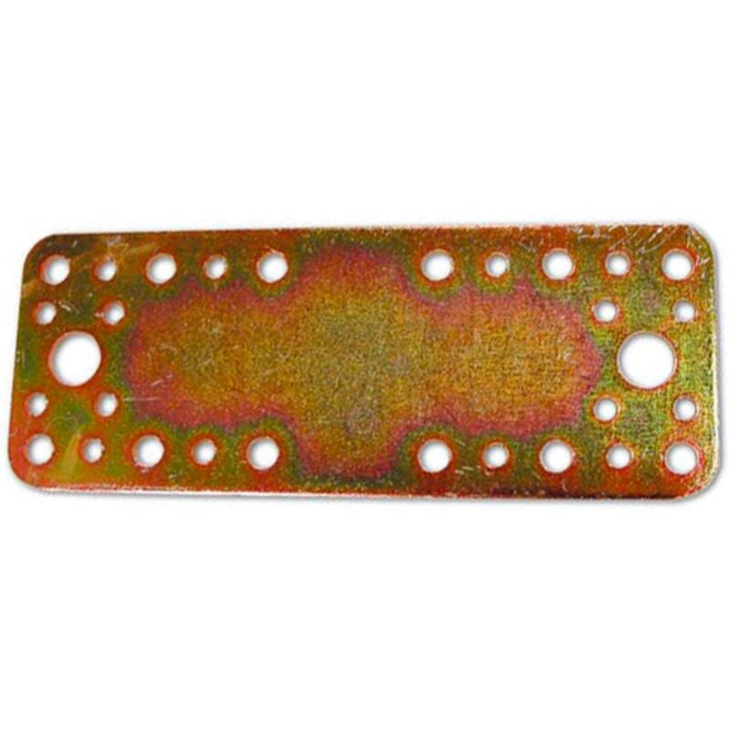foto del prodotto piastra diritta per travi extra pesante in acciaio170x65 mm spessore 2,5mm 25 pz