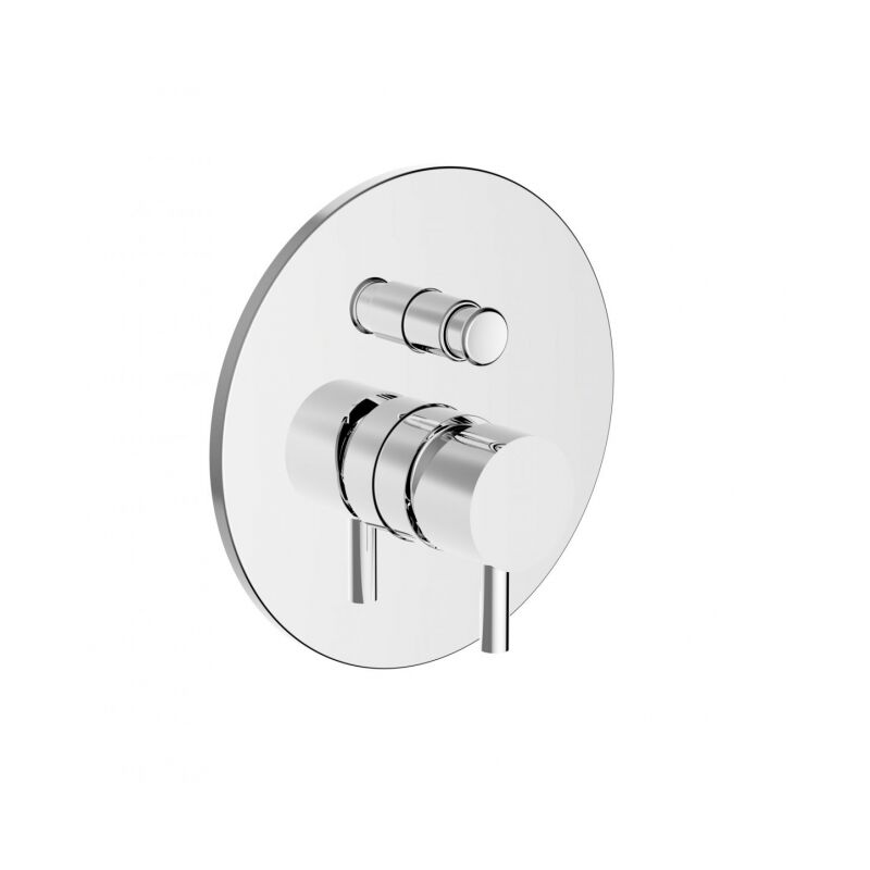 foto del prodotto piastra e leva monocomando con deviatore 2 vie teorema jabil 25 standard