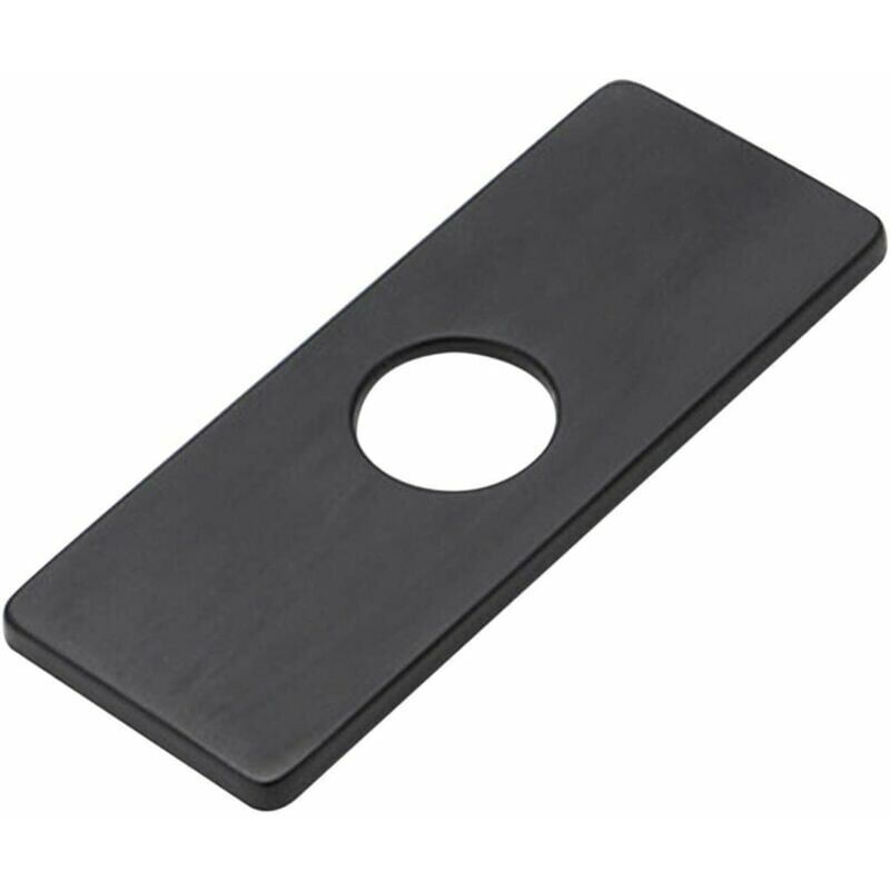 foto del prodotto piastra foro lavello cucina per rubinetto bagno, lavabo, rosetta rubinetto nichel spazzolato nero 