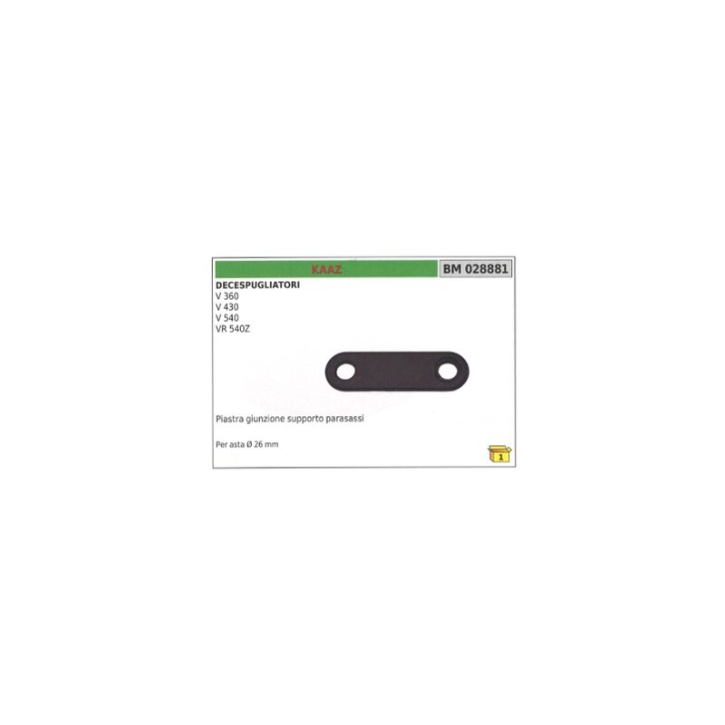 foto del prodotto piastra giumzione supporto parasassi kaaz decespugliatore v360 v430 asta 26 mm