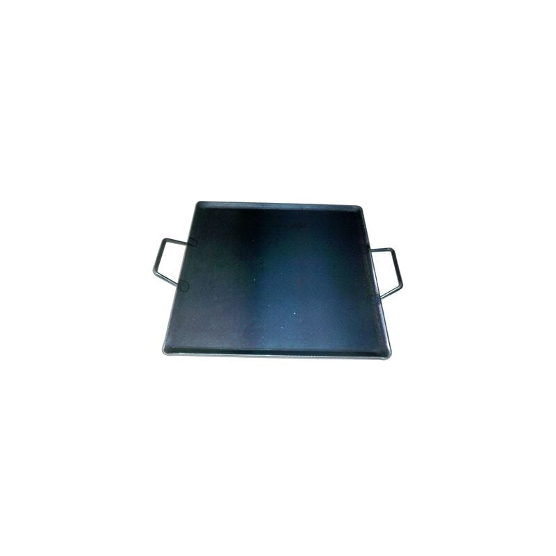 foto del prodotto piastra in acciaio da 4 mm con 2 maniglie in metallo 40 x 40